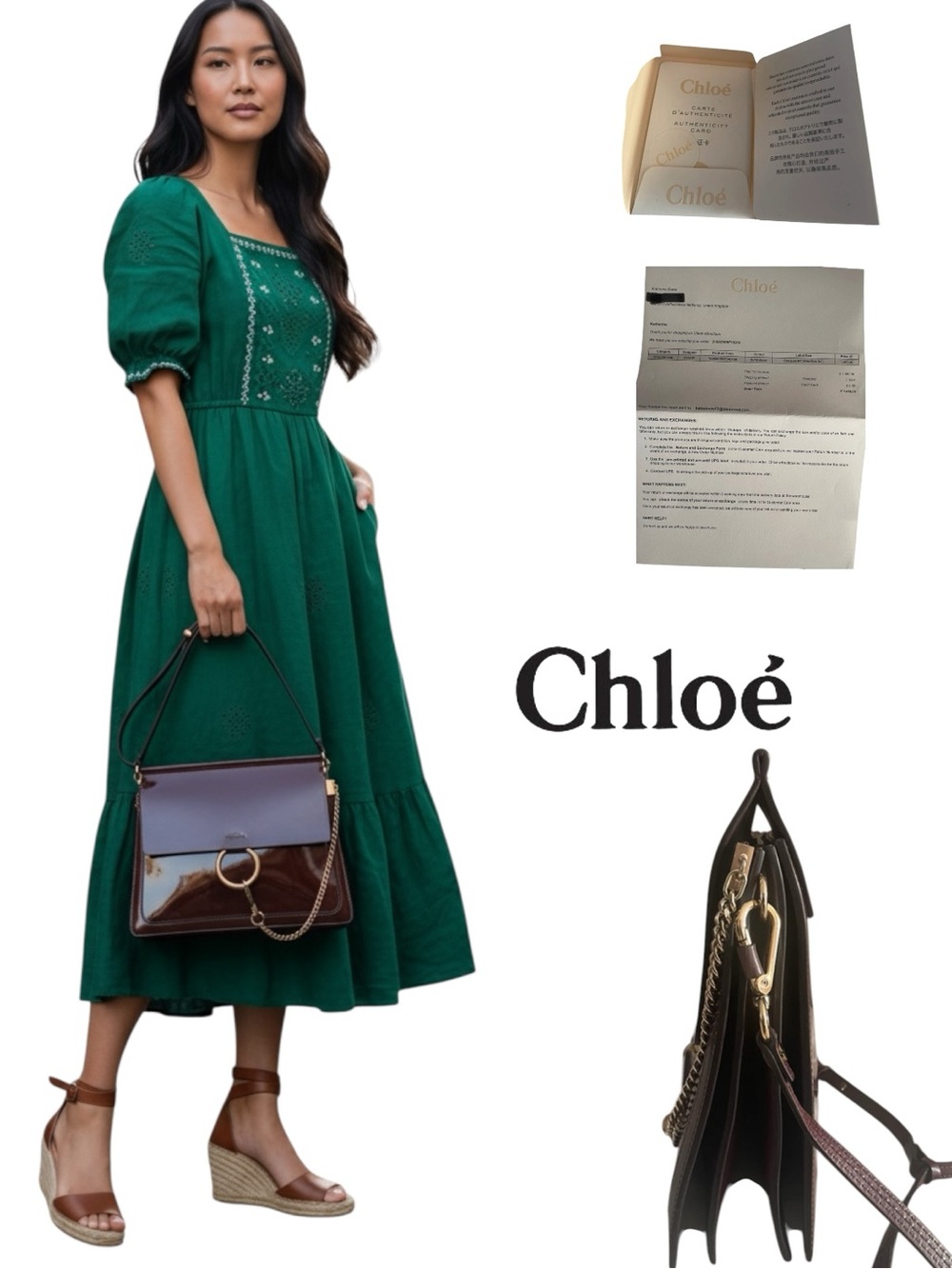 Chloé Faye Shoulder Bag in Burnt Brown